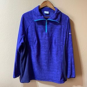 COLUMBIA QUARTER ZIP FLEECE PULLOVER. Size 1X